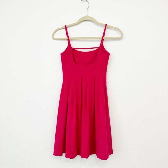 Susana Monaco | Hot Pink Pleated Front Circle Skirt Tank Dress Sz XS - Picture 2 of 10
